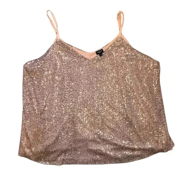 Torrid Sophie Rose Gold  Sequin Swing Cami Size 5X - Picture 3 of 10